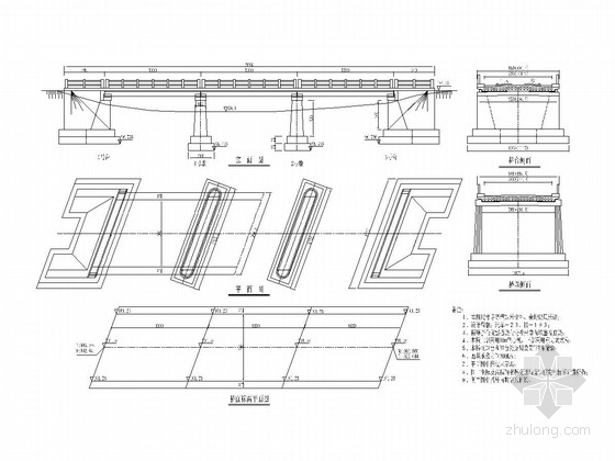 整体式钢筋混凝土连续板桥资料下载-3-10m斜交钢筋混凝土板桥全套施工图（24张）