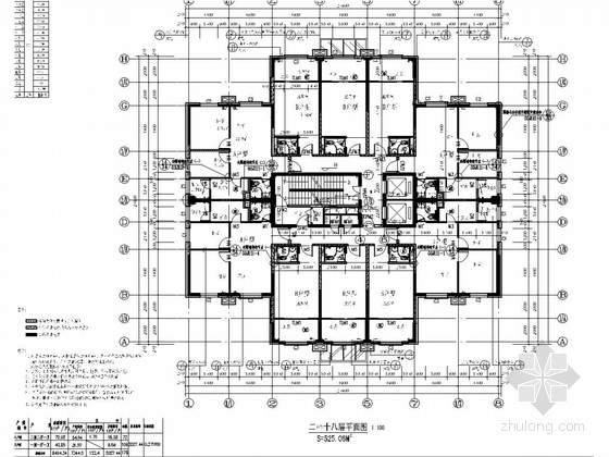 [沈阳]18层装配式剪力墙结构公租房结构图（含建筑图）-二∽十八层平面图