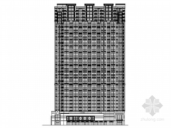 商务酒店建筑设计说明资料下载-现代风格超高层商务酒店建筑设计方案图