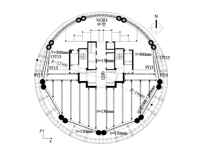 办公楼建筑师设计资料下载-卡塔尔现浇钢混交叉外网筒结构超高层办公楼结构设计综述