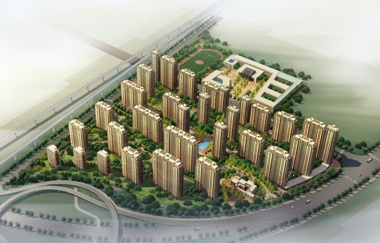 cad多层居住区平面图资料下载-[安徽]大型综合性居住区规划项目设计方案文本（JPG+CAD）