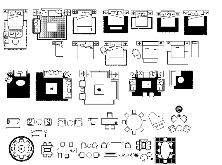 CAD室内办公图库资料下载-邱德光图库室内CAD图块
