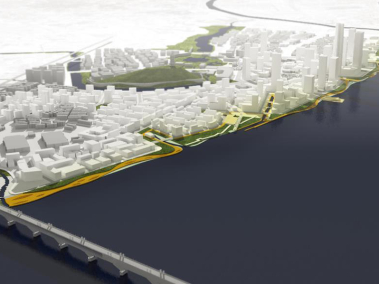 城市公园竞赛资料下载-[南京]SOM下关滨江项目城市设计竞赛方案高清大图