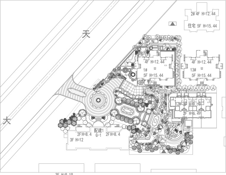 别墅景观规划设计资料下载-[天津]滨海住宅区别墅景观规划设计方案