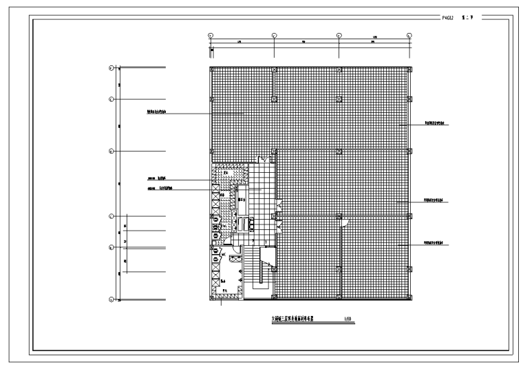 综合餐饮娱乐大都会室内装修设计施工图（122张）-三层地面材料布置图