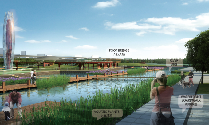 铁路沿线方案资料下载-[河南]滨河生态可持续性复合廊道驿站铁路沿线绿地景观设计方案