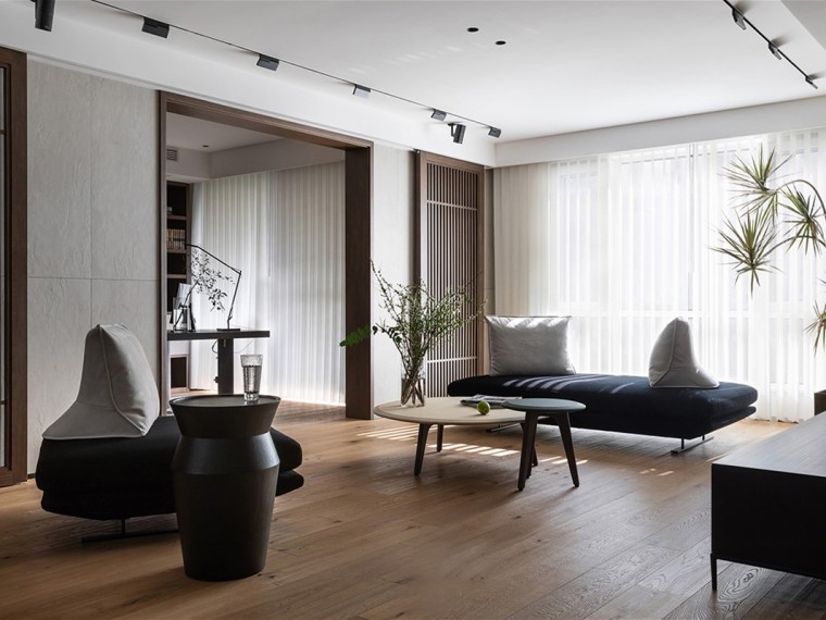 日本极简主义室内设计资料下载-杭州西溪华东园的居住空间