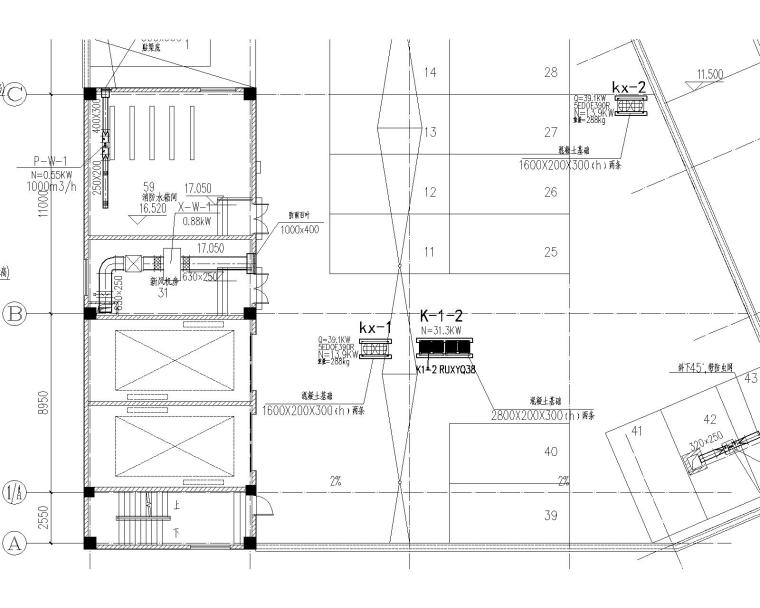 [浙江]骏佳暖通专业施工图-屋顶空调平面图