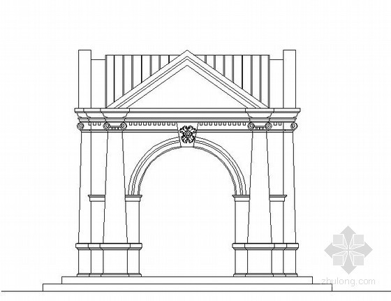 凉亭cad详图资料下载-威尼斯式凉亭施工详图