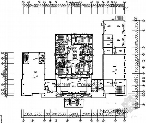 服务中心办公楼建筑施工图资料下载-[天津]经济服务中心办公楼暖通施工图（地源热泵）