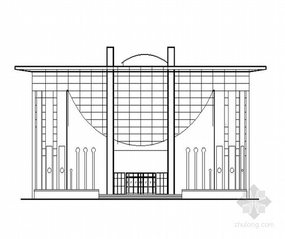 图书馆设计2000平资料下载-某四层简约型图书馆建筑方案