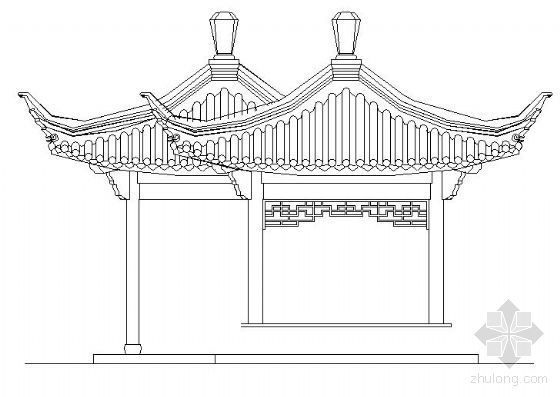 双亭建筑图资料下载-古典双亭详图