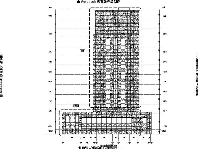 [浙江]高层市级多功能气象局建筑幕墙施工图-高层市级多功能气象局建筑