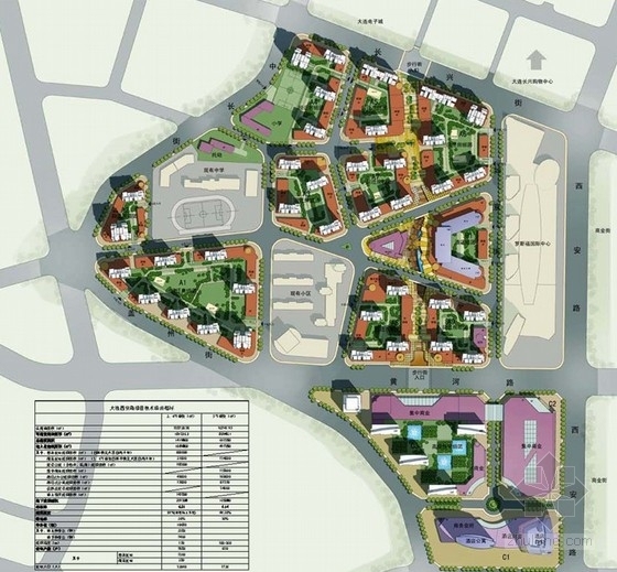 [大连]城市综合体规划及单体设计方案文本(美国知名建筑事务所)-城市综合体总平面图 