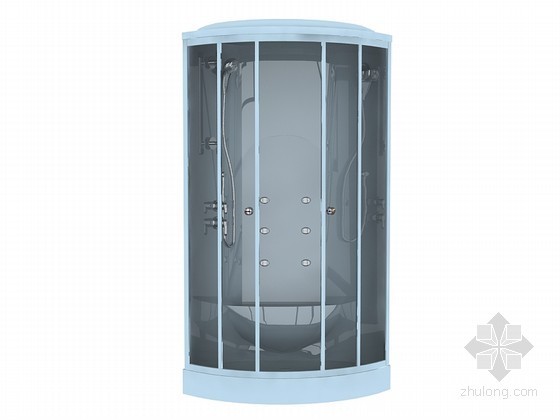 淋浴房隔断施工图资料下载-整体淋浴房3D模型下载