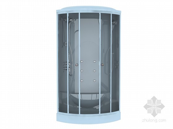 汽车淋浴房给排水资料下载-整体淋浴房3D模型下载