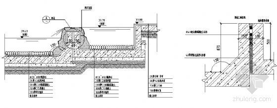 跌水做法CAD详图资料下载-跌水做法详图