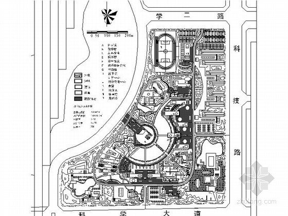 规划总设计图资料下载-[合肥]某大学校园规划设计图