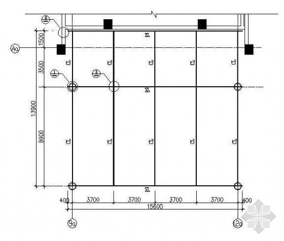钢结构室外连廊设计资料下载-某钢结构雨蓬及连廊结构图纸
