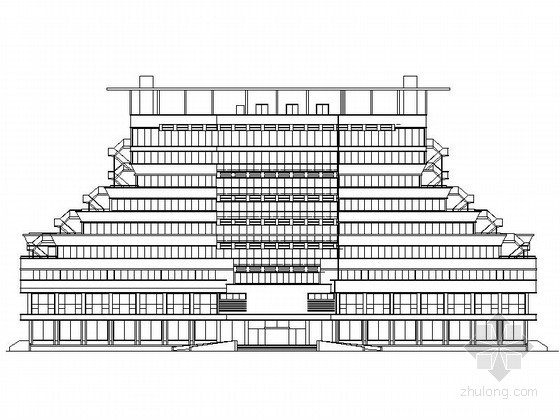 阶梯式别墅设计图资料下载-某十层阶梯式星级酒店建筑扩初图