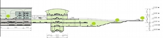 [珠海]双向正交桁架结构沿海城市综合体建筑设计方案文本-双向正交桁架结构沿海城市综合体建筑剖面图