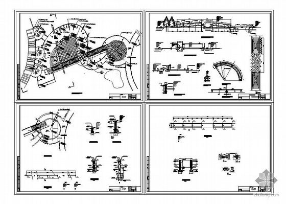 无锡花园小区全套景观施工图- 