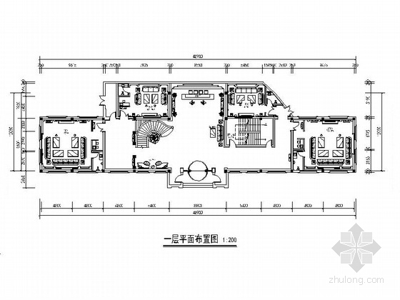 二层会所CAD平面图资料下载-[山东]精装豪华欧式二层会所装饰施工图