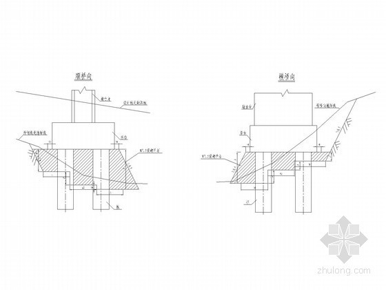 桥梁裂缝修补示意图资料下载-桥梁工程承台支护示意图