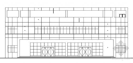 三层小学建筑方案资料下载-某小学区三层食堂建筑方案图