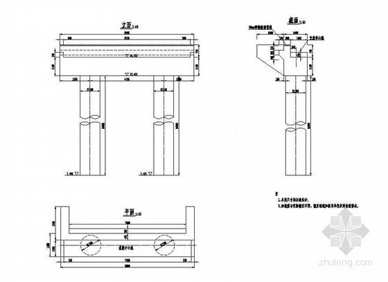 混凝土道路构造资料下载-4×12米预应力混凝土空心板桥台构造节点详图设计