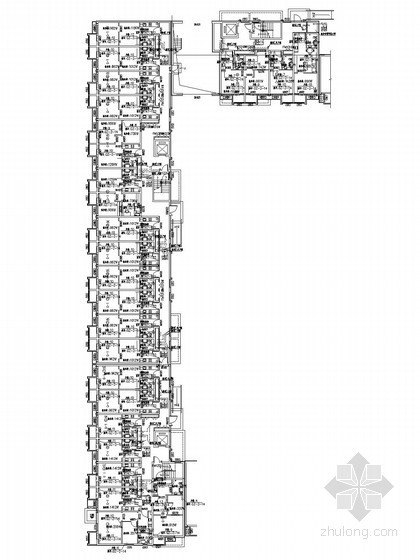 [北京]中高层住宅楼采暖系统设计施工图（含人防设计）-采暖平面图 