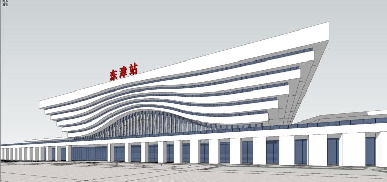 [湖北]襄阳东津高铁站建筑模型设计（现代风格）-D 2