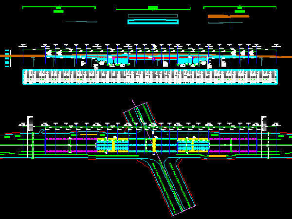 开挖路槽资料下载-单孔三车道双跨矩形闭合框架城市主干路下穿隧道工程设计图纸59张CAD（U槽，喷锚防护）