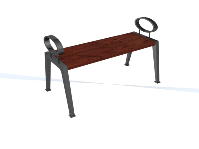 3D建模室外灯光资料下载-室外休息椅3D模型下载