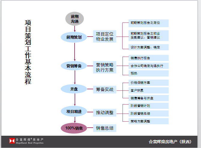 项目整体营销节奏及策略-项目策划工作基本流程