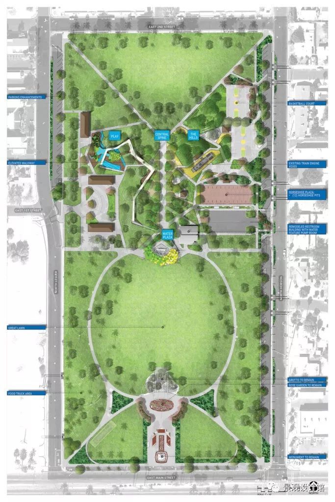 街道绿地设计案例资料下载-美国先锋公园景观设计案例赏析