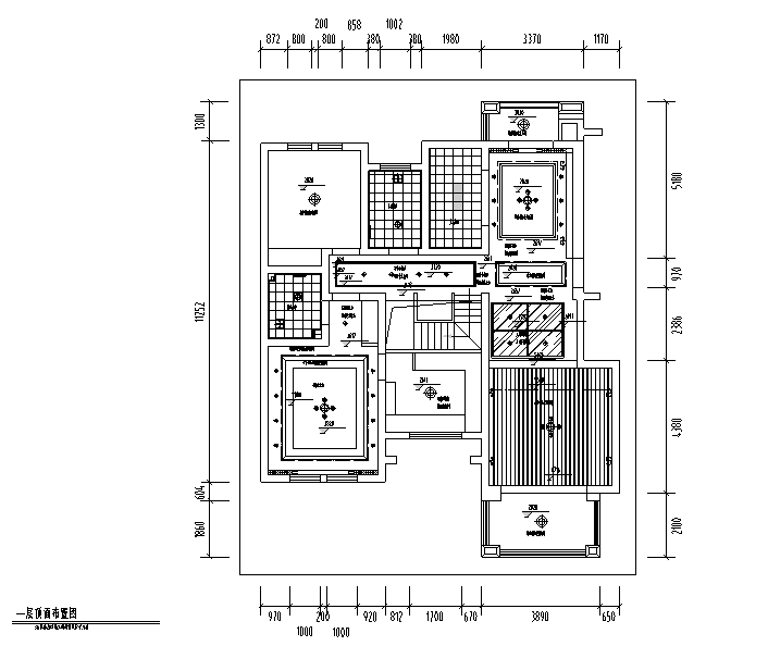 中式风格大厅效果图资料下载-[山东]新中式风格别墅设计施工图（附效果图）