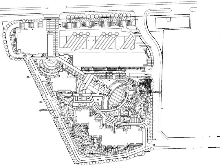 泰式式居住区景观设计资料下载-华源冠军城居住区景观设计施工图套图