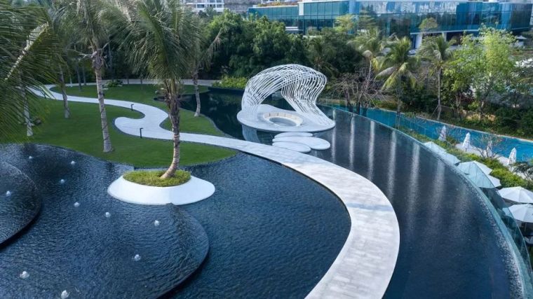 互动型水景资料下载-与海对话-三亚鲁能JW万豪酒店景观改造，海南/水石设计