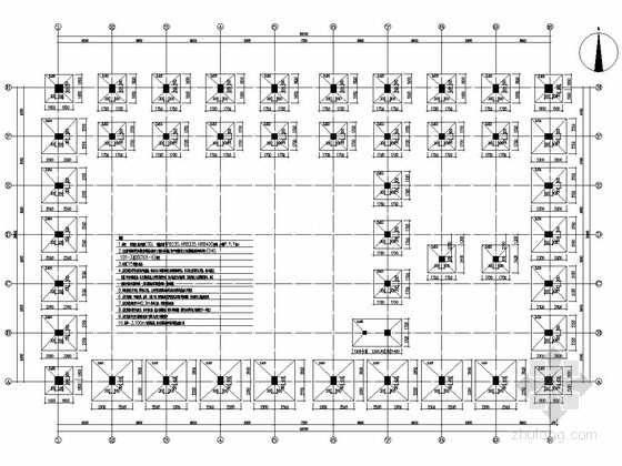 3层钢框架结构教学楼资料下载-[黑龙江]二层下部框架结构与顶部网架结构体育教学楼结构施工图