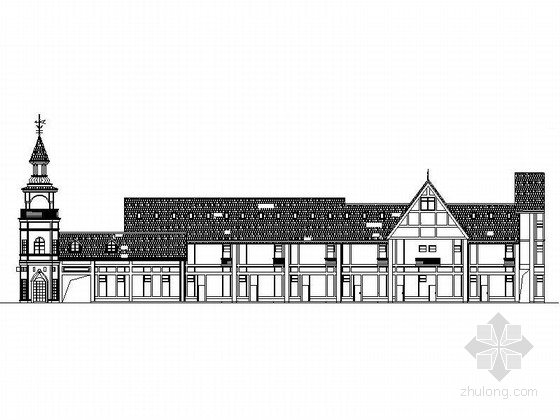 西班牙风格商业效果图资料下载-多层英式风格商业建筑施工图（含有效果图）