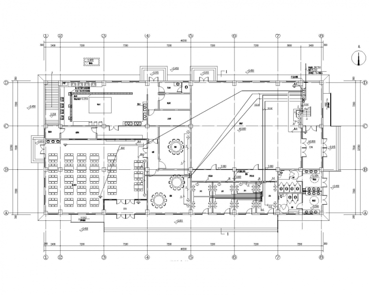 [河北]食堂、操场电气施工图（2016最新设计）-弱电平面图.jpg