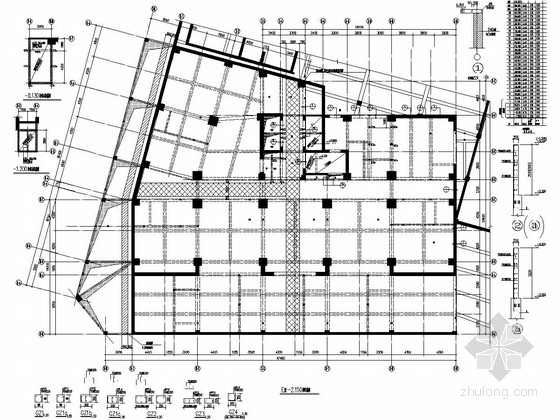 32层框架办公楼资料下载-28层框架剪力墙结构商务办公楼结构施工图