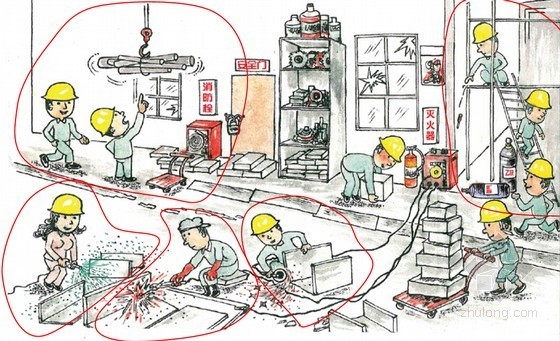 建筑工程新员工入职安全教育培训讲义（166页 图文解析）-未设置隔离区域 