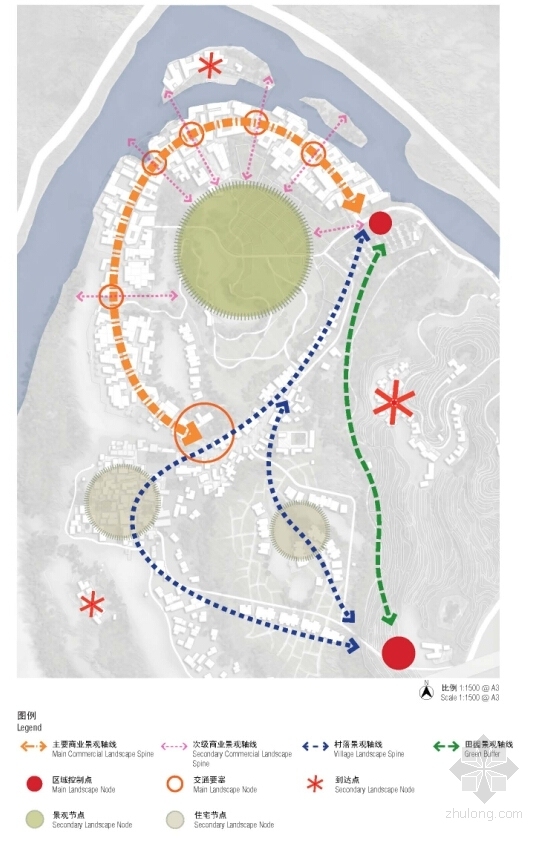 [江西]徽派建筑风格综合旅游渡假区规划设计方案文本-徽派建筑风格综合旅游渡假区规划分析图
