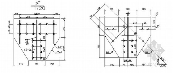 支架法钢箱梁施工资料下载-钢箱梁顶推组拼平台支架结构图