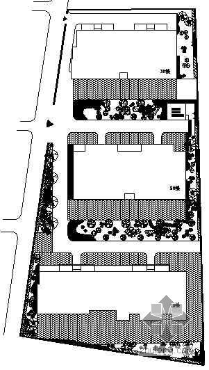 小区绿化设计CAD图资料下载-[江苏]某小区绿化设计平面图