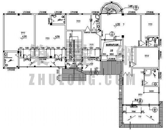 狭长型建筑平面图资料下载-某办公楼建筑平面图设计方案