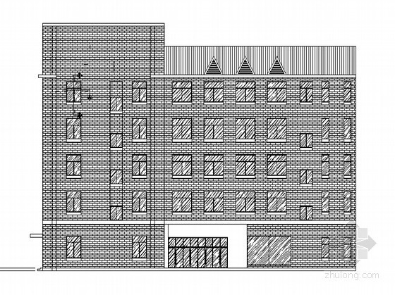 图书馆设计2000平资料下载-[大连]某图书馆建筑外装饰施工图纸（带效果图）