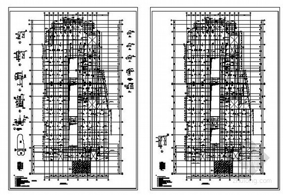 框剪结构商住综合楼设计图资料下载-某框剪综合楼结构设计图